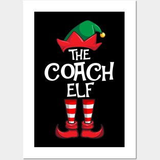 Coach Elf Matching Family Christmas Posters and Art